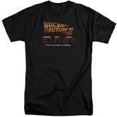 Back To The Future II Future Is Here Men's 18/1 Tall Cotton Short-Sleeve T-Shirt